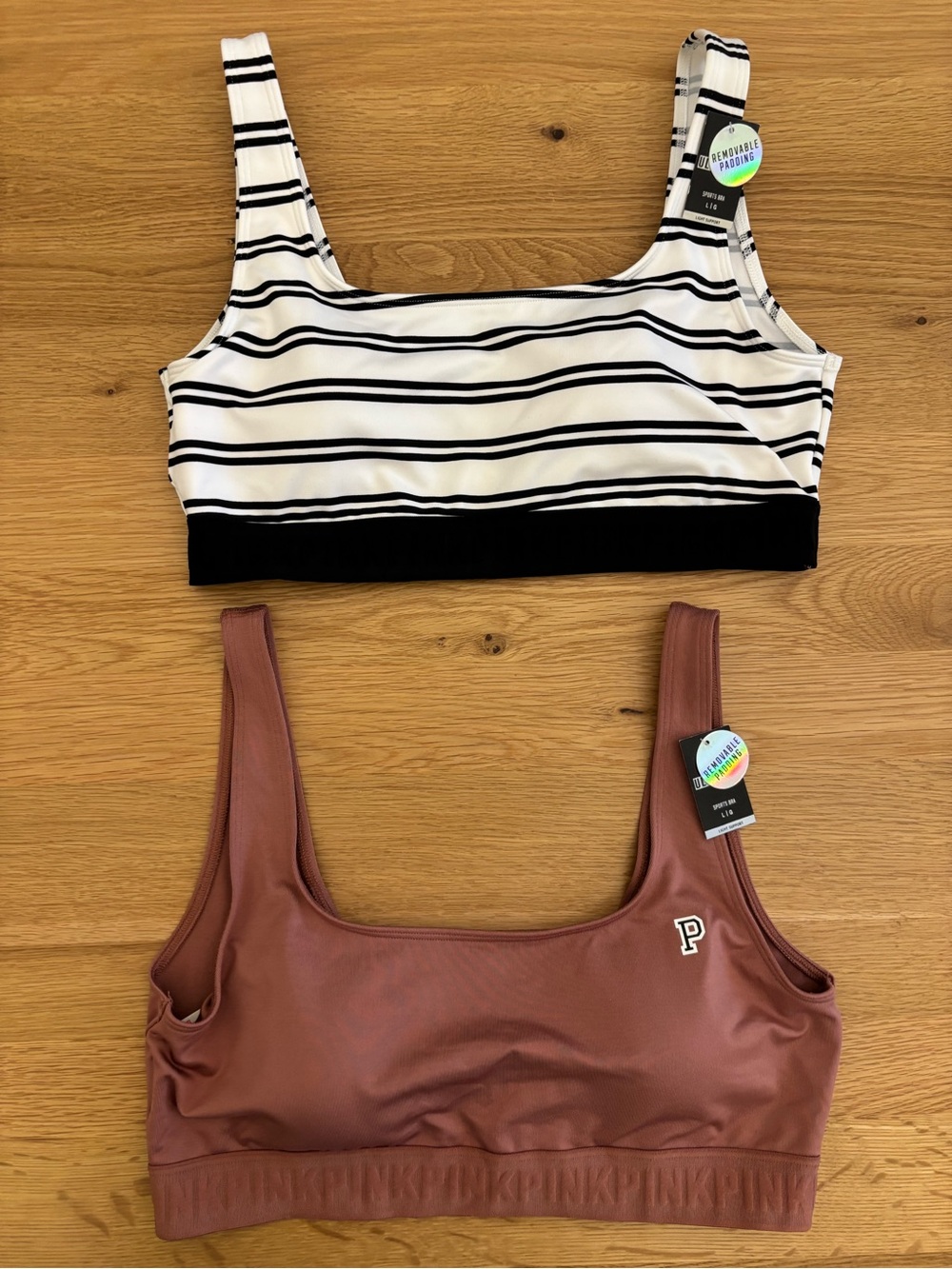 Lot of 2 VS Pink Ultimate Lightly Lined Sports Bras Sz Large NWT